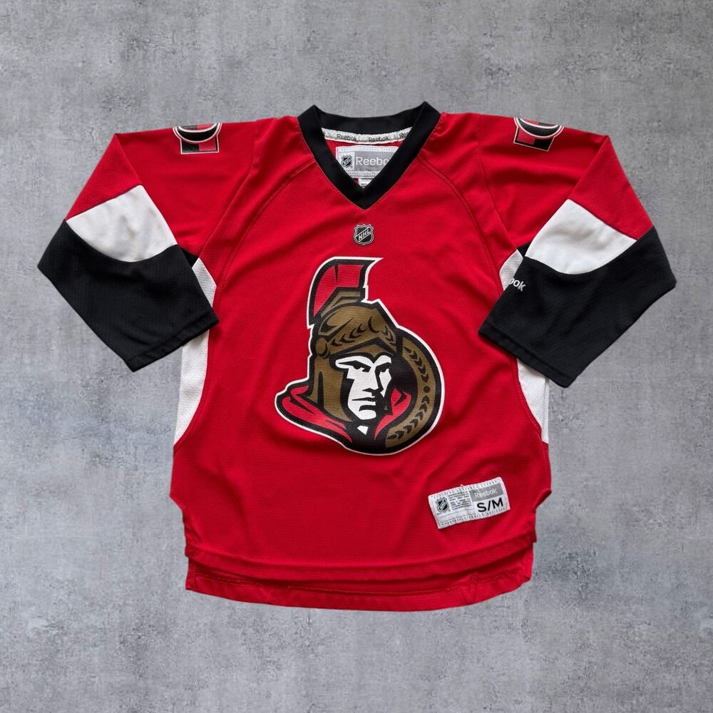 Ottawa Senators Erik Karlsson Jersey Reebok Youth S/M Red #65 NHL Hockey⁠